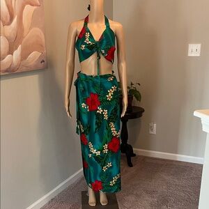 Tropical Floral Skirt Set
